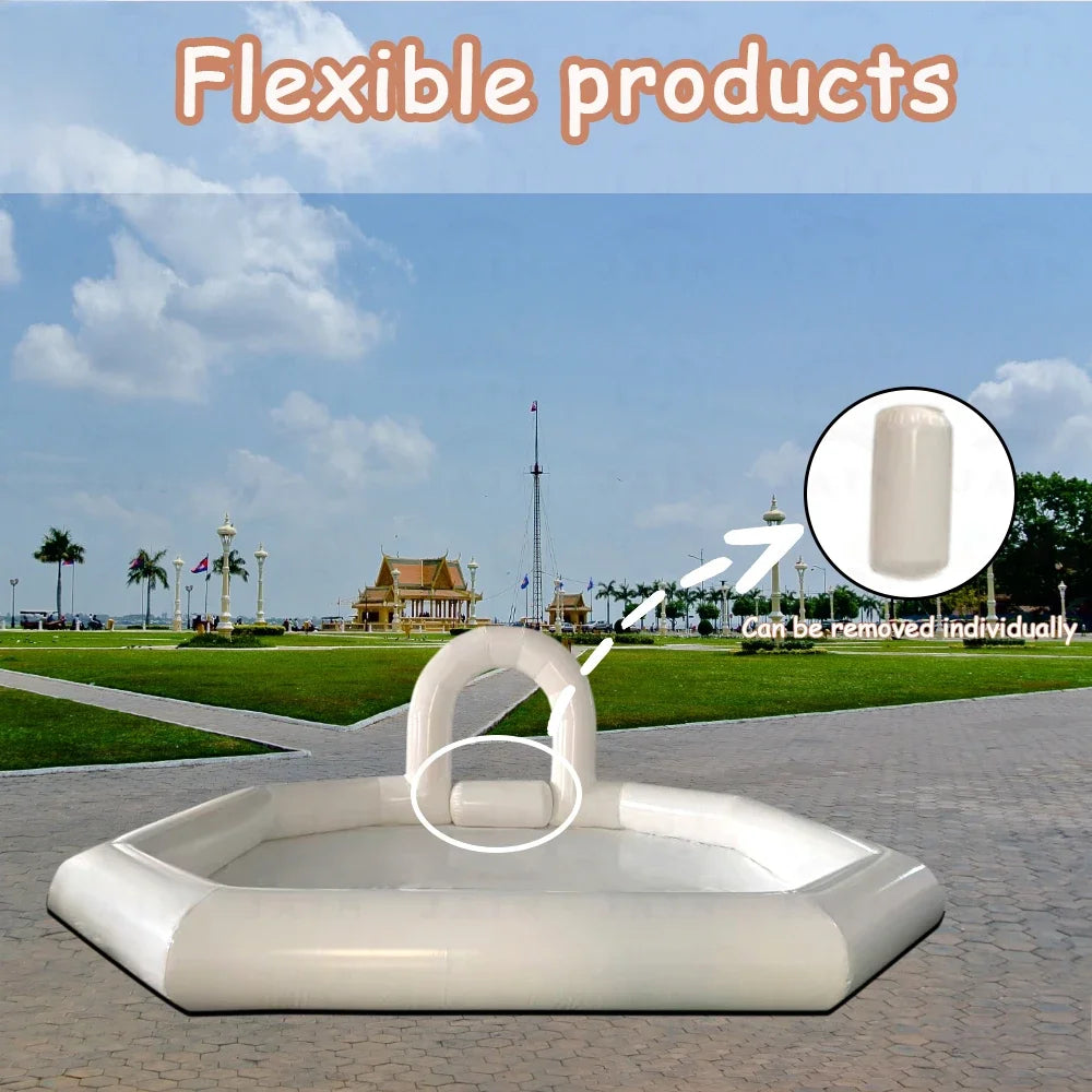 16.5FT/5m Large Inflatable Go Kart Race Track Bumper Car Track Inflatable Racing Track for Bumper Car Race Track Kids Outdoor