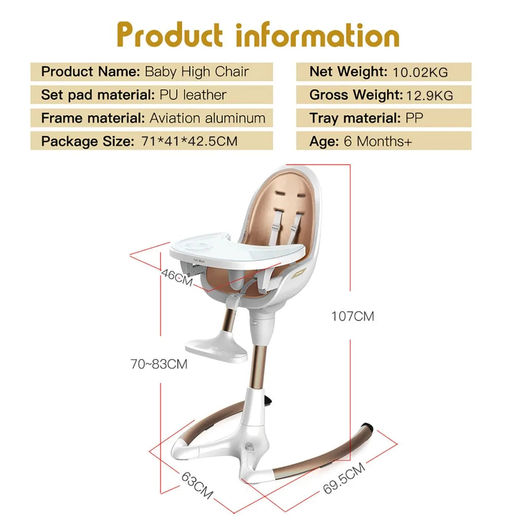 Baby dining chair high chair bumbo seat Wraparound eggshellseat for better high back booster seat dining table for toddlers 1-3