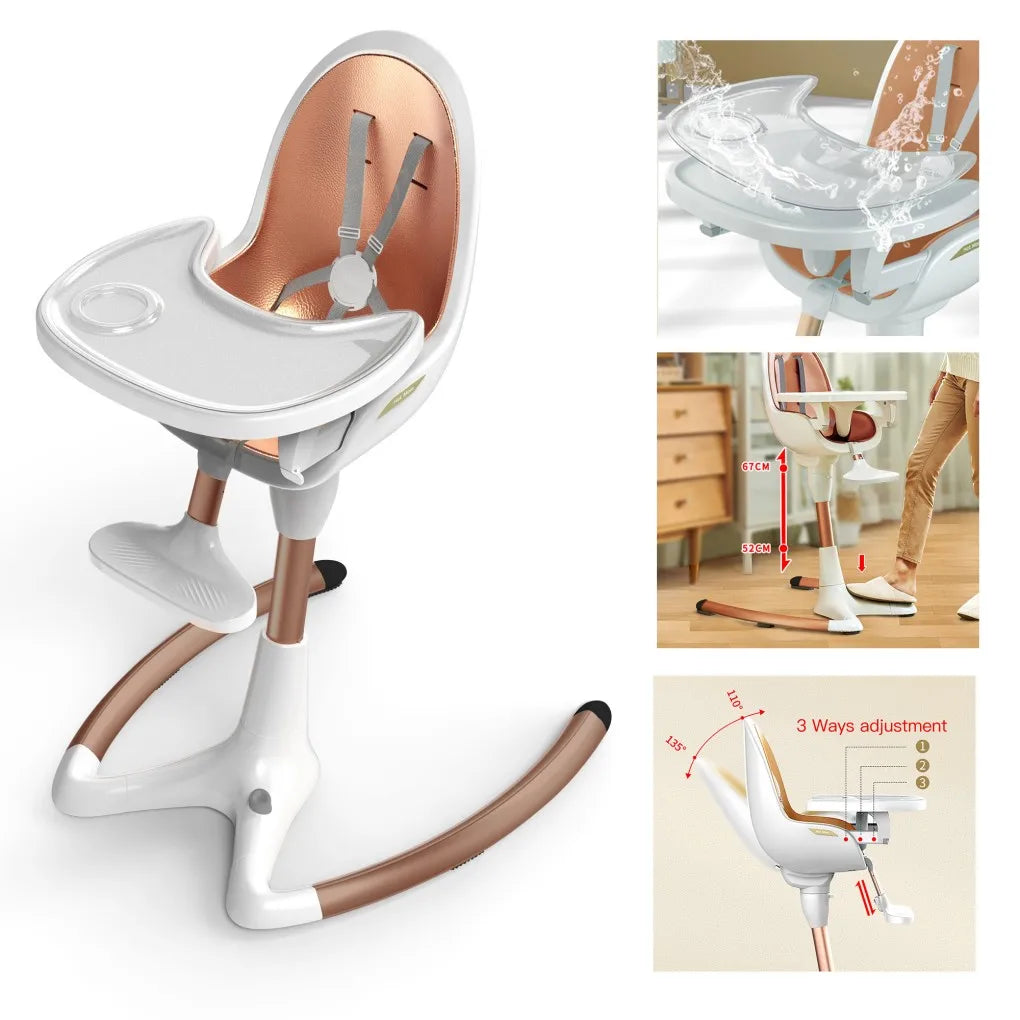 Baby dining chair high chair bumbo seat Wraparound eggshellseat for better high back booster seat dining table for toddlers 1-3
