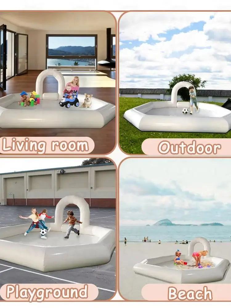 16.5FT/5m Large Inflatable Go Kart Race Track Bumper Car Track Inflatable Racing Track for Bumper Car Race Track Kids Outdoor