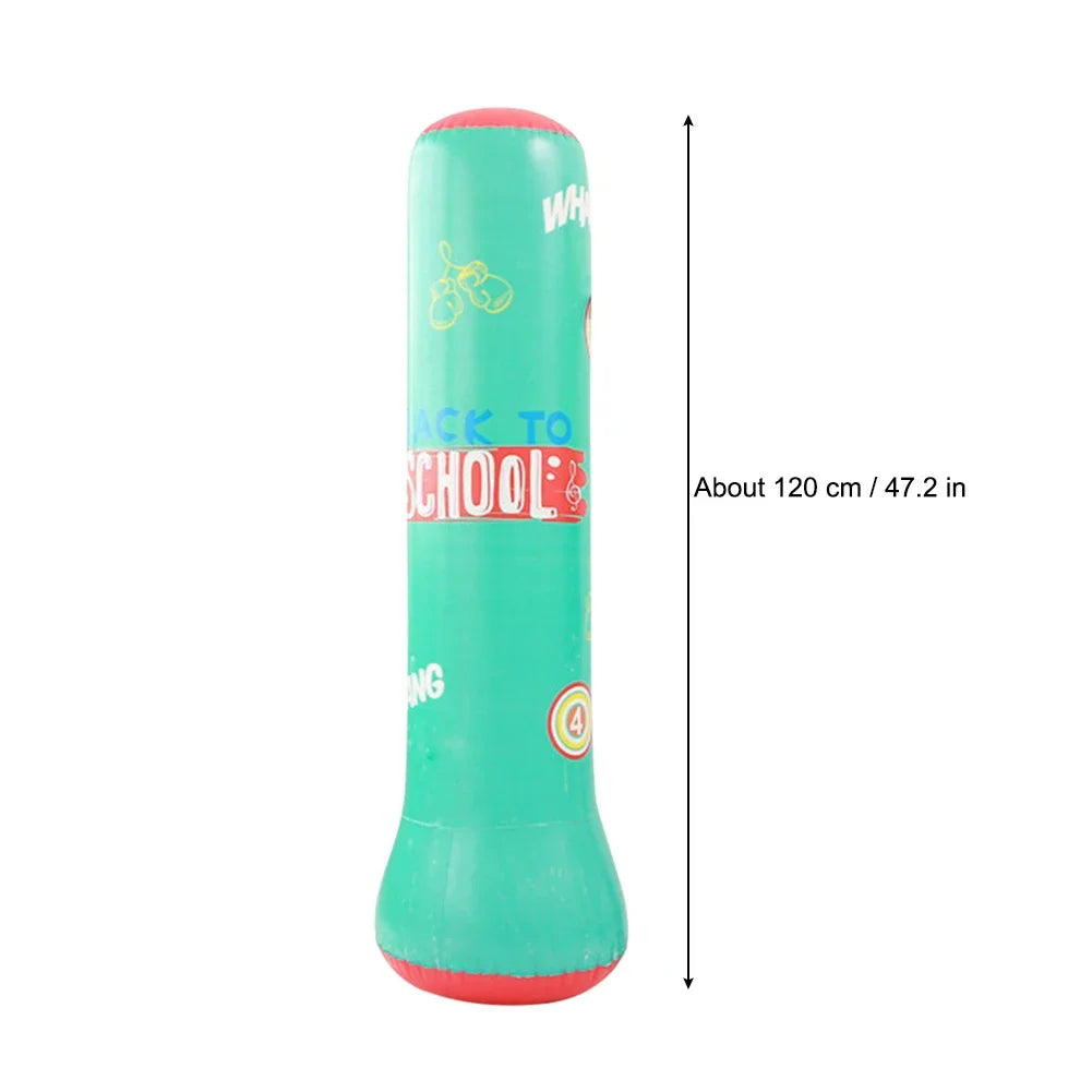 1.2M/1.6M Inflatable Boxing Bag Children Adult Tumbler Standing Sandbag Fitness Training Boxing Sack PVC Thicken Boxing Pillar