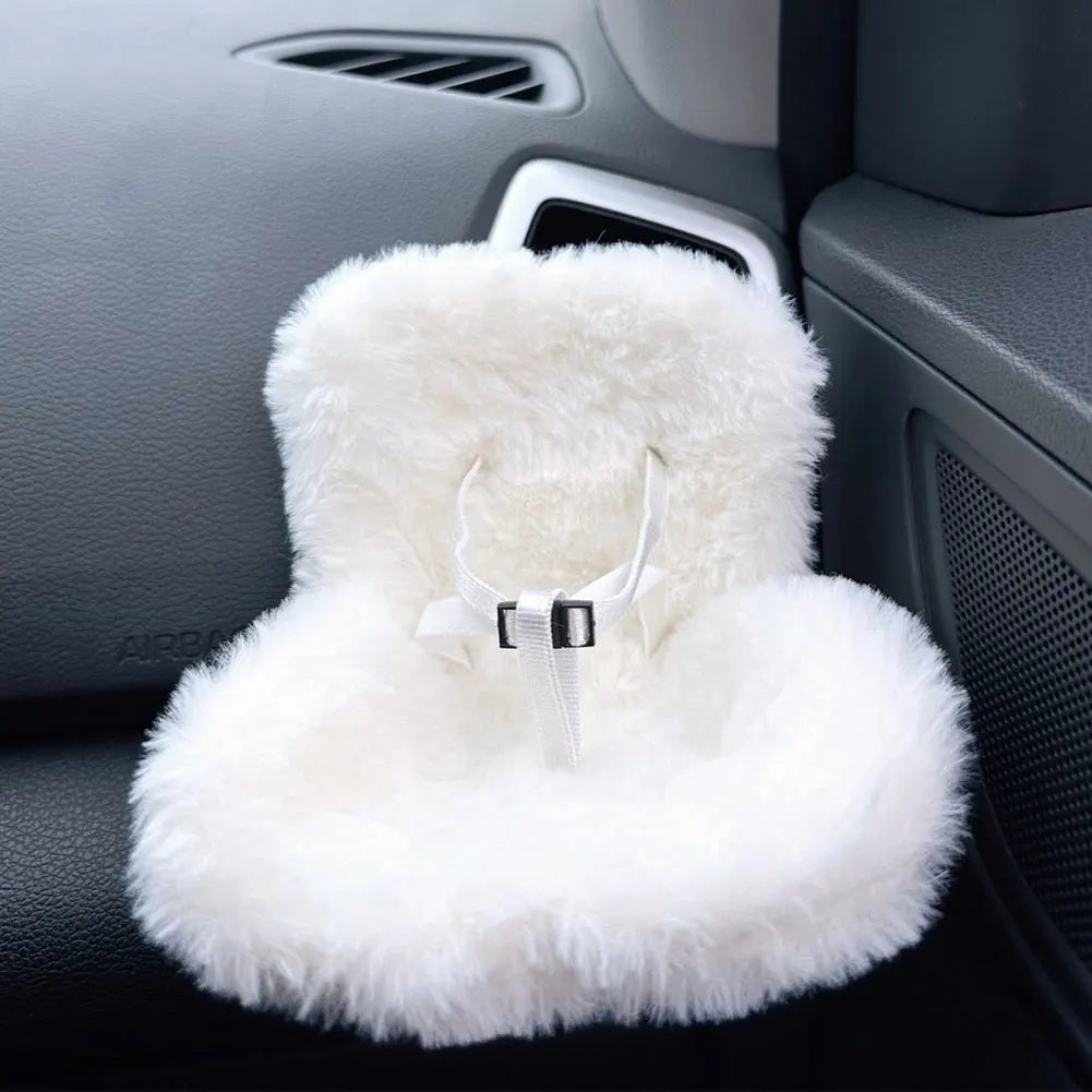 Car Ventilation Safety Seat Soft Kawaii Doll Seat Car Ornament Plush Safety Seat Car Air Outlet Decoration for 17cm Dolls