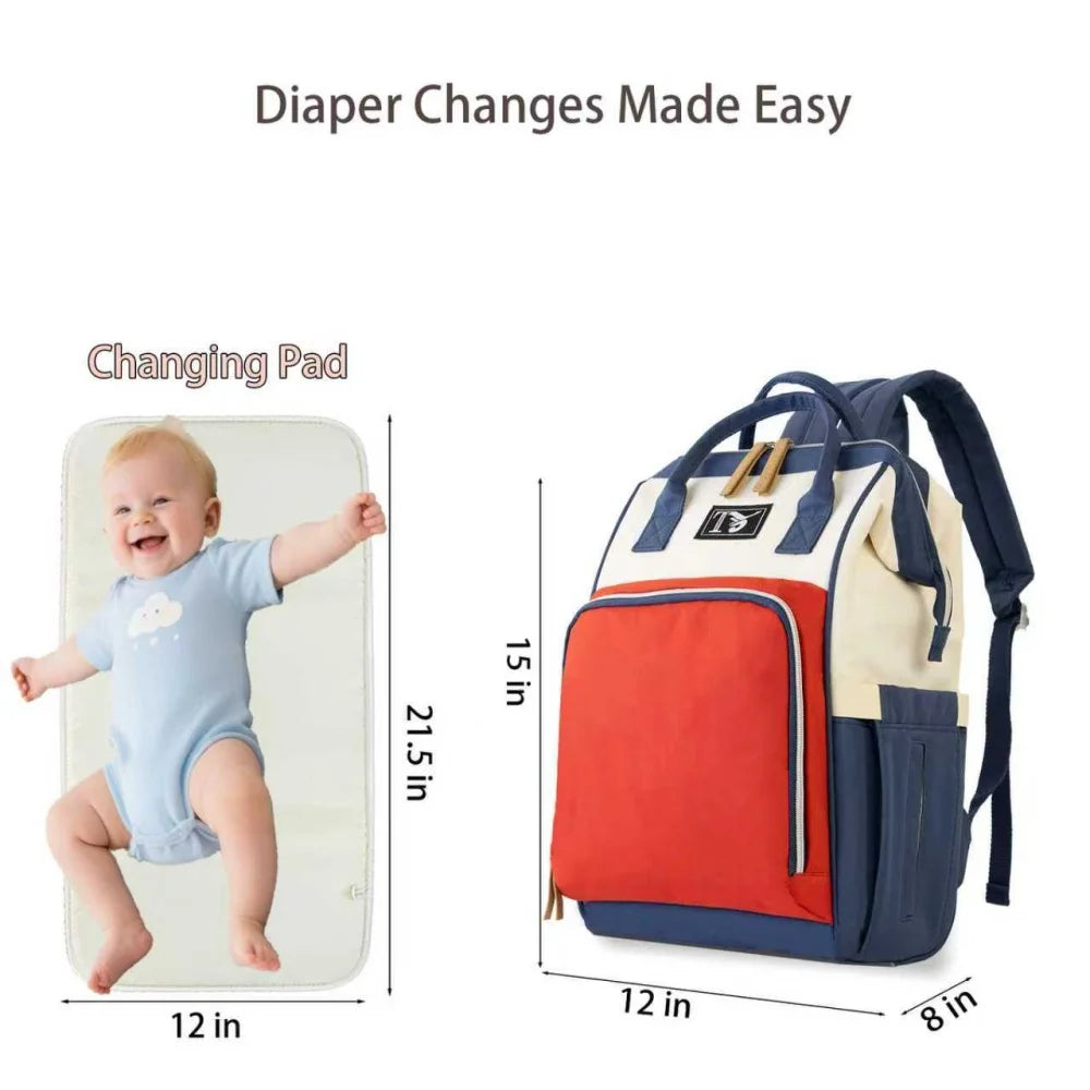 2025 New Multipurpose Diaper Bag Backpack with Changing Pad & Stroller Straps, Large Capacity Mom Bags with Thermal Pocket