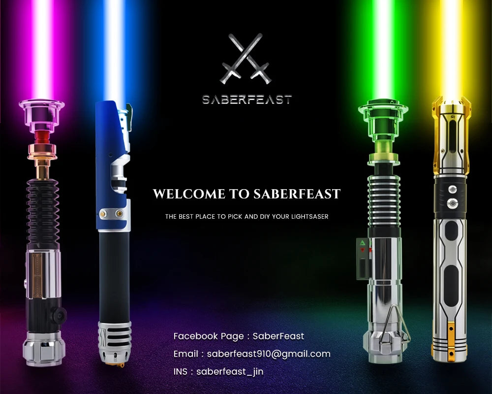 TXQSABER Lightsaber RGB Smooth Swing Heavy Dueling Metal Hilt Blaster Color Change Ghost Yoda Jedi Cosplay Toys Laser Sword