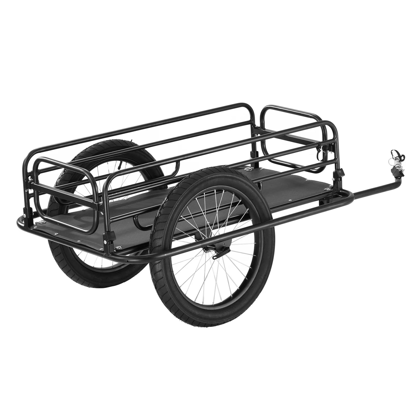 SucceBuy 275 lbs Bike Cargo Trailer Bicycle Wagon Cart Foldable Compact Storage with Universal Hitch 20" Wheels fits Most Bike