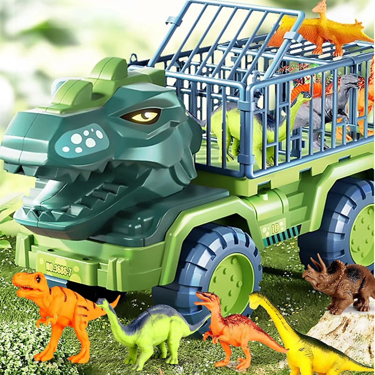 Boys Car Toys Dinosaur Truck Transport Carrier Vehicle Dino Animal Model Tyrannosaurus Rex Truck Game Children Birthday Gifts