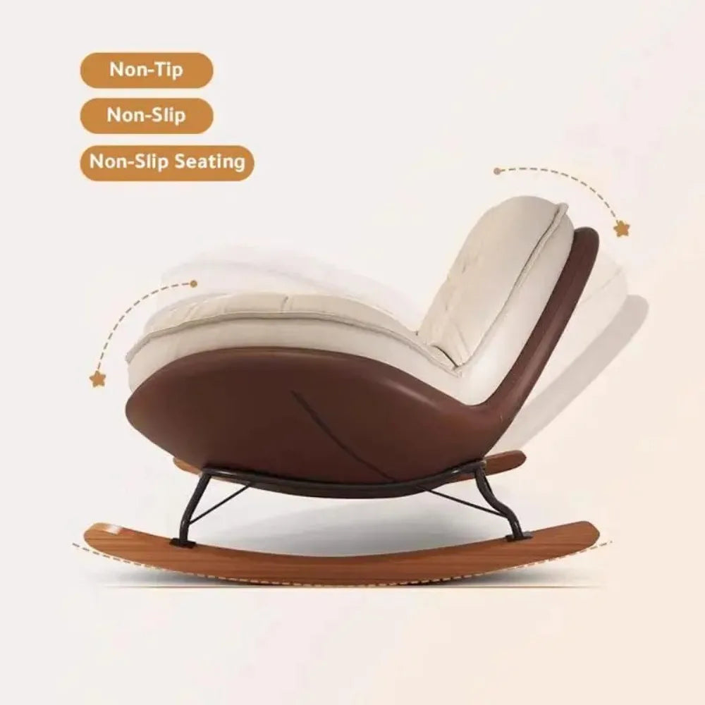 Penguin Rocking Chair Nursery, Gliding Rocking Chair Living Room, Indoor Rocking Chair with Upholstered Seats
