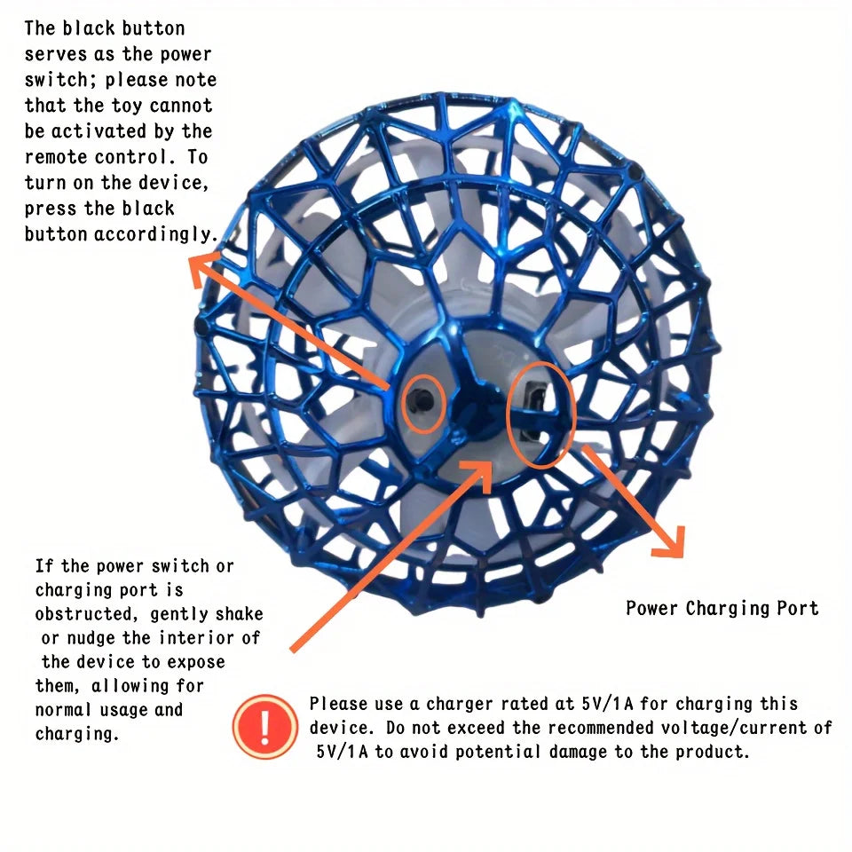 LYBMTWF Smart Induction Flying Ball Toy, Hand-controlled Boomerang Hover Ball,Cosmic Saucer Flying Spinner Swing Ball,Toy gift