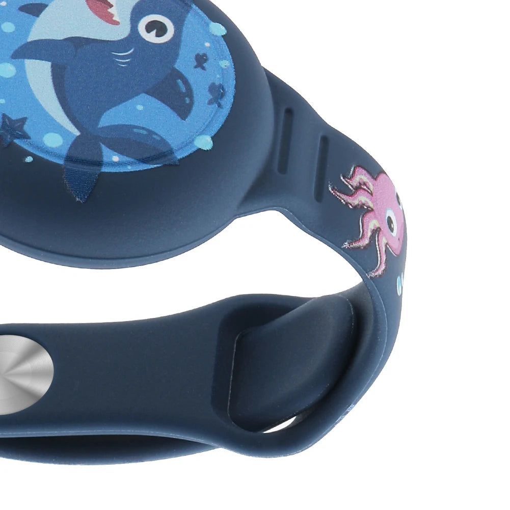 Cute Waterproof Silicone Toddler GPS Tracker Wristband for AirTag Kids Cartoon Design Lightweight