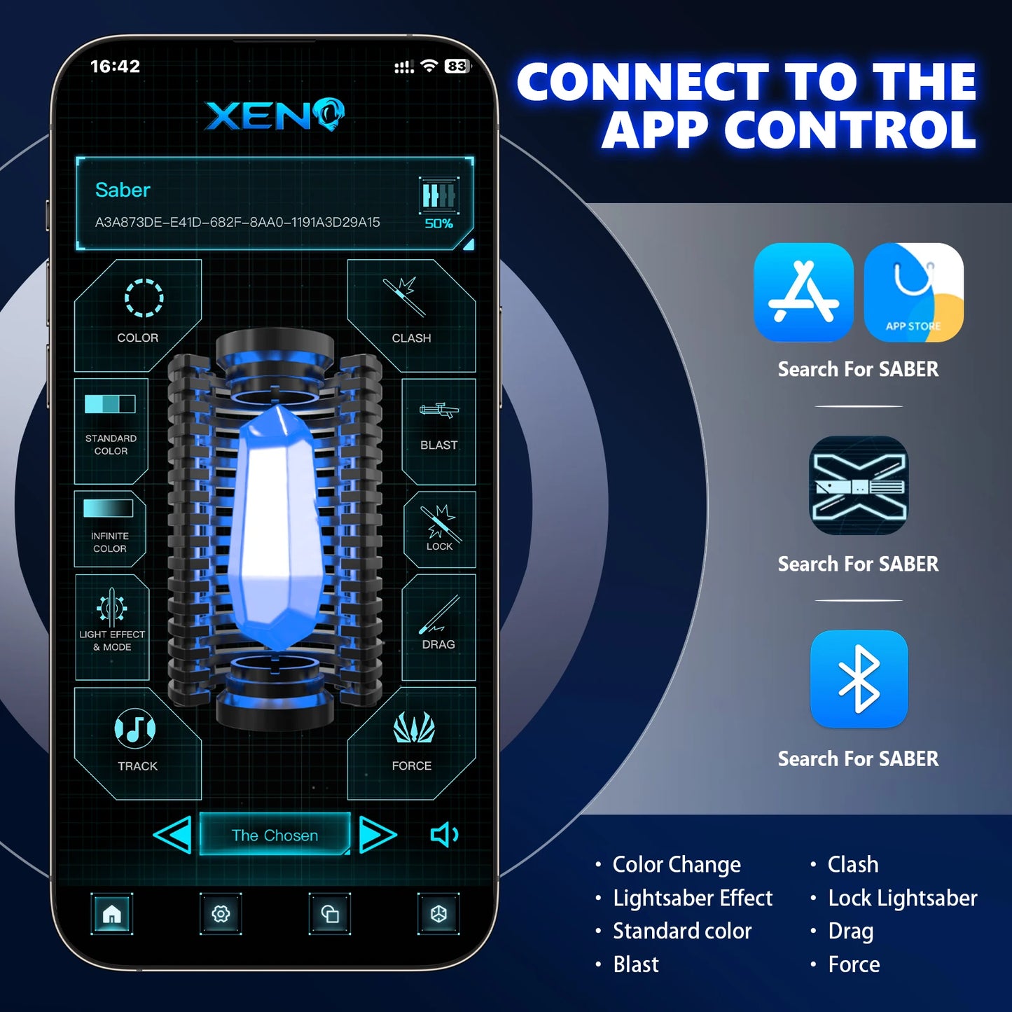 PHS Luke V2 Smooth Swing Lightsaber Metal Hilt for Heavy Dueling Color Changing Sounds Force Blaster Jedi Laser Sword Toys