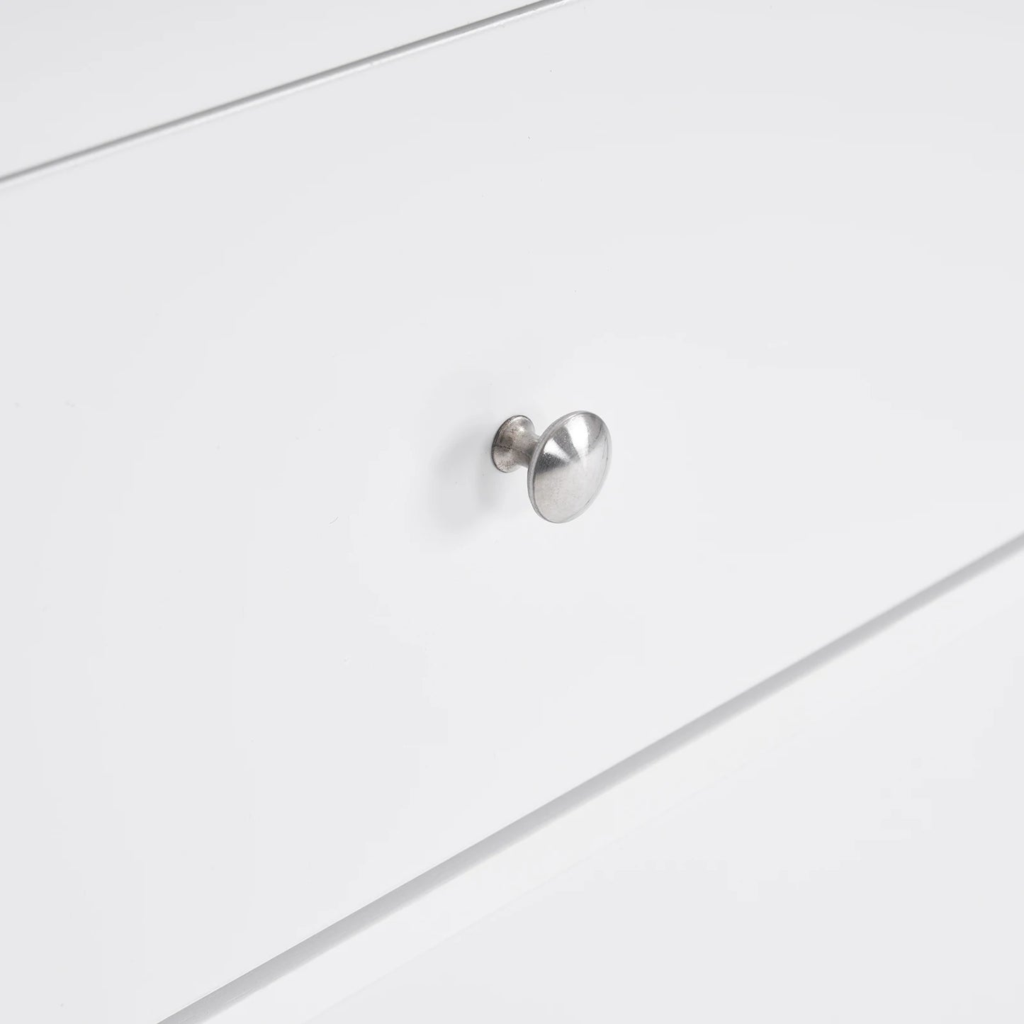 White three-drawer baby crib with safety rail, wooden baby crib with storage combination