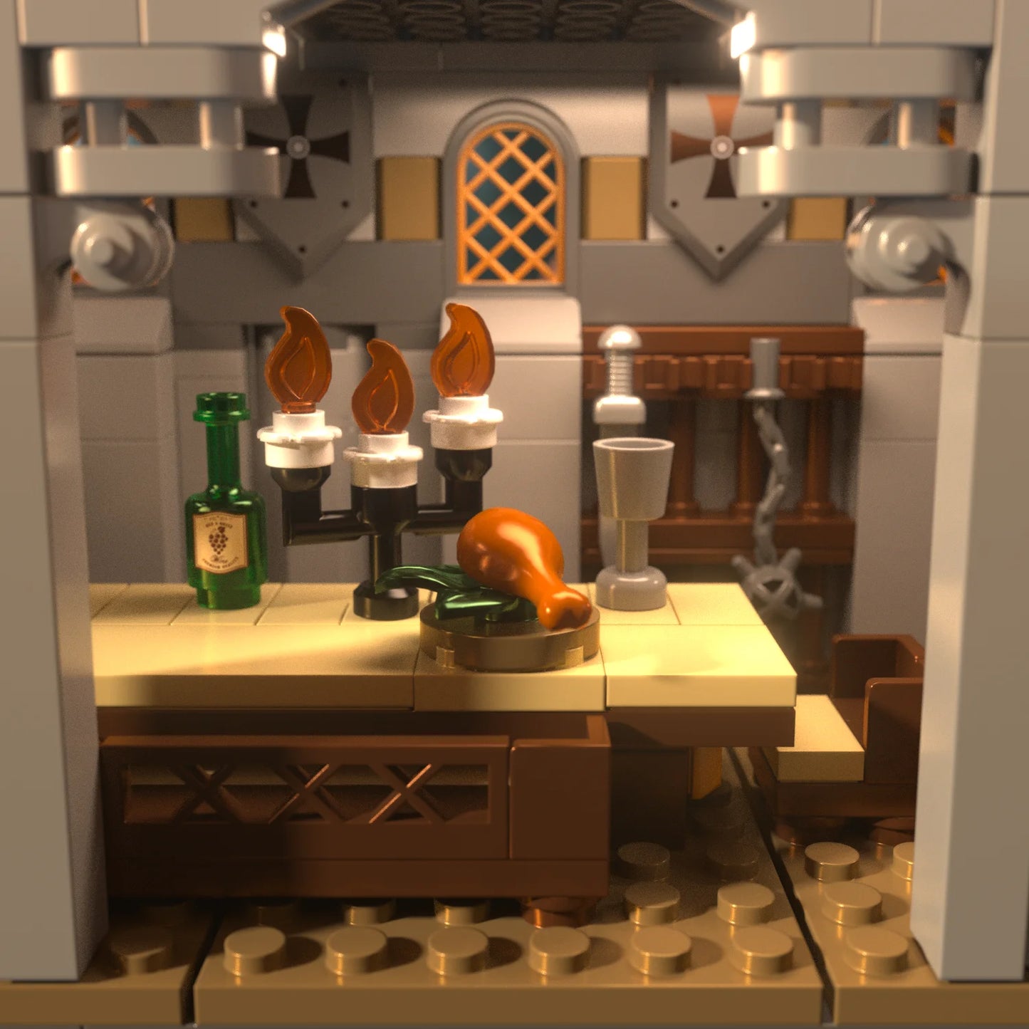 2484PCS Sword of Holy Spirit Castle Building Blocks Model Toys Sets Small Particle MOC Street View Bricks For Christmas Gifts