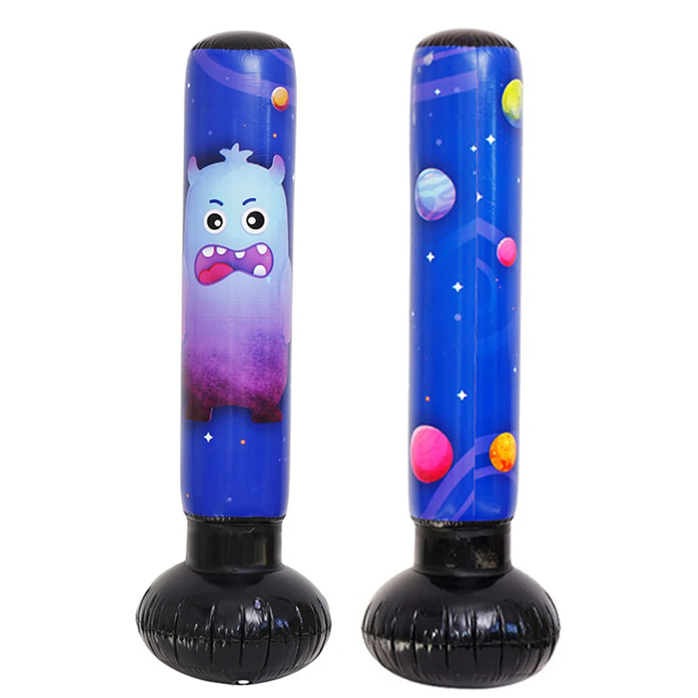 1.2M/1.6M Inflatable Boxing Bag Children Adult Tumbler Standing Sandbag Fitness Training Boxing Sack PVC Thicken Boxing Pillar