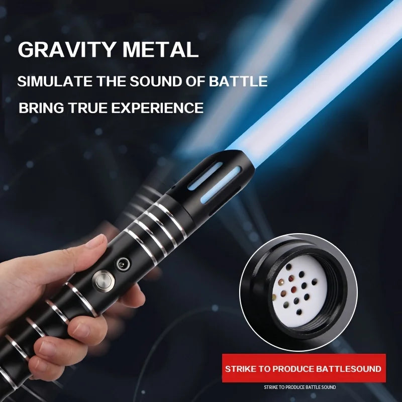 Light up Saber 16 Colors & Sounds RGB Light Sword Metal Handle Laser Sword Toys Light Quiet Mode Children Cosplay Christmas Gift