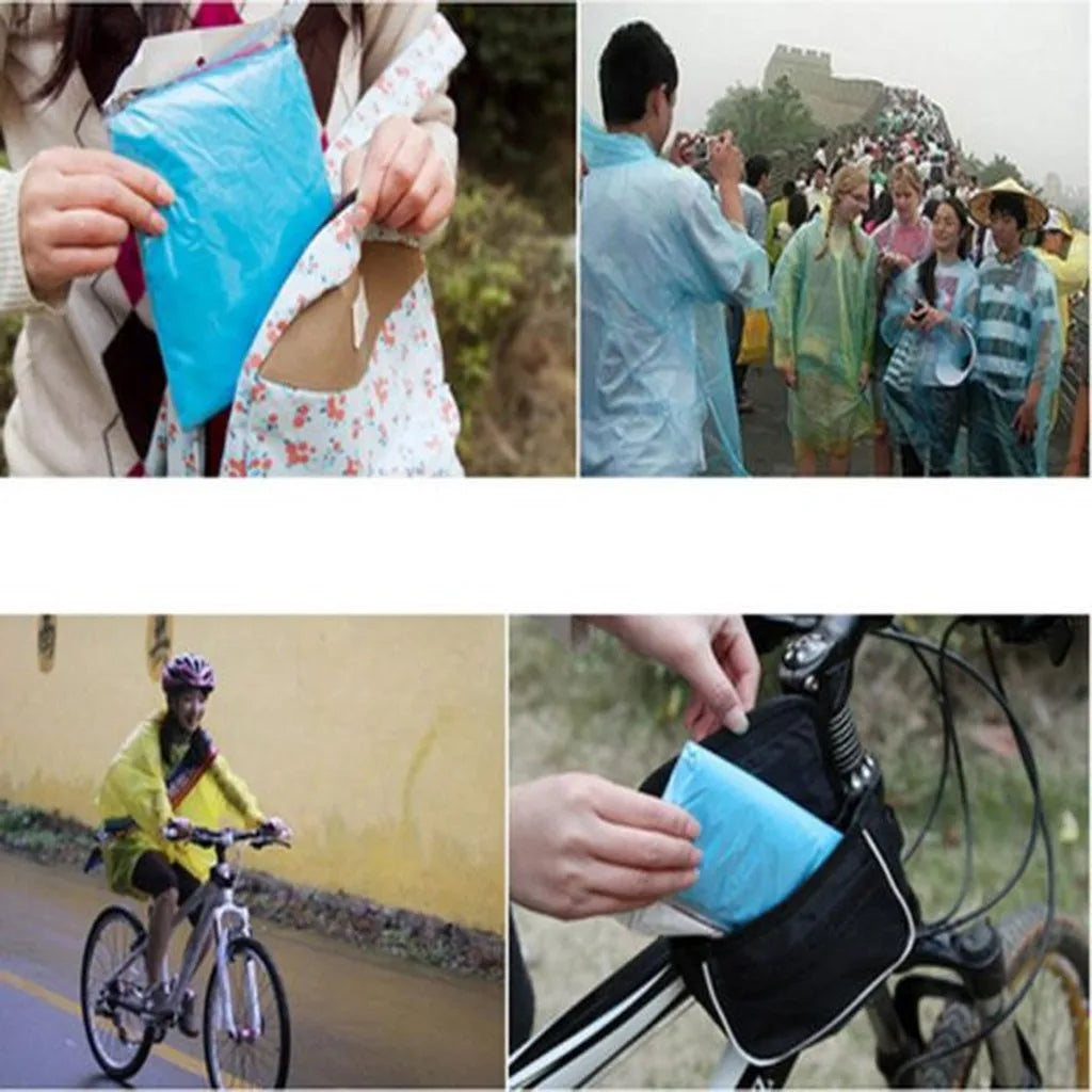 10/30/50PC Disposable Raincoat Adult Emergency Waterproof Rain Coat Hiking Camping Poncho Hood Raincoat Outdoor Travel Rain Wear