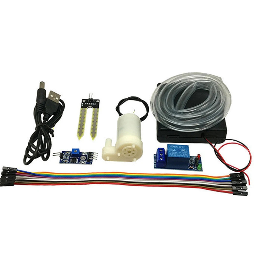DIY Automatic Irrigation System Self Watering DIY Kit Garden Planting Water Pump Soil Moisture Sensor Relay Module for Arduino