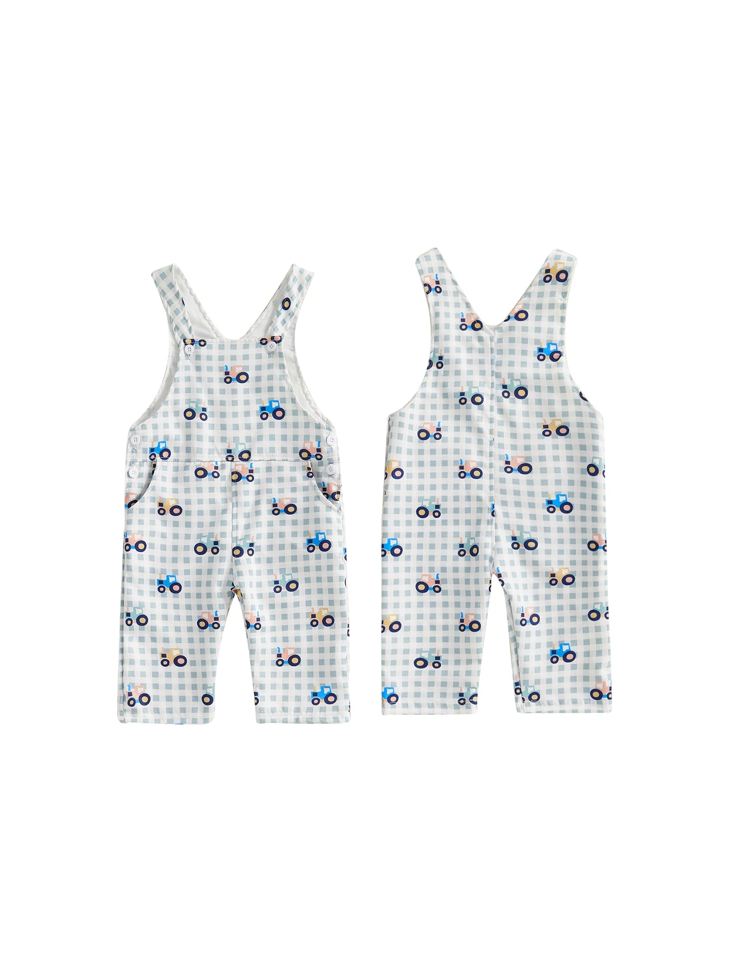 Cute Dinosaur Print Romper with Adjustable Straps and Square Neckline for Toddler Boys and Girls - Sleeveless Casual Jumpsuit