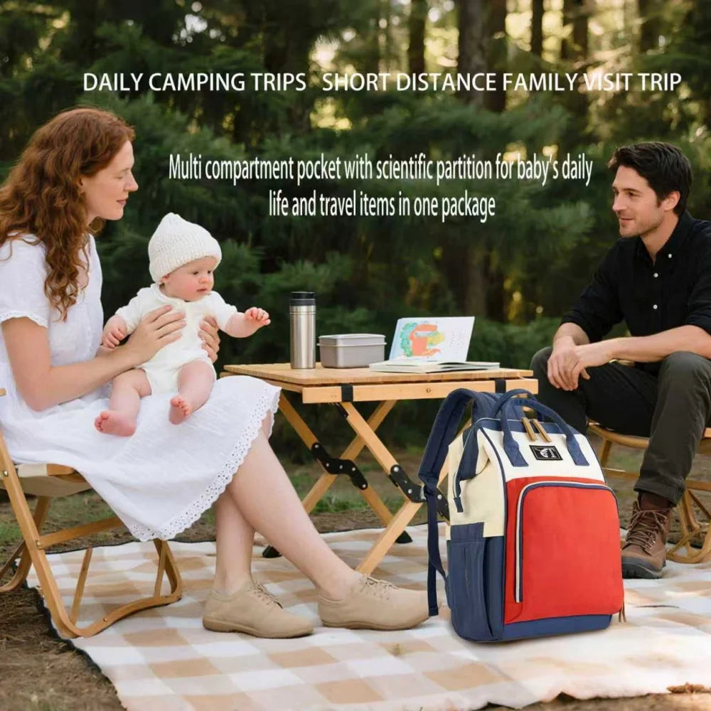 2025 New Multipurpose Diaper Bag Backpack with Changing Pad & Stroller Straps, Large Capacity Mom Bags with Thermal Pocket