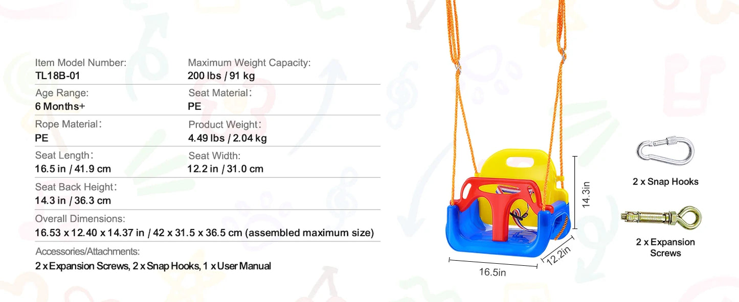 SucceBuy Tree Swing Saucer Swing 750lbs Swing Seat 2 Tree Hanging Straps Adjustable Multi-Strand Ropes Round Swing Kids Outdoor
