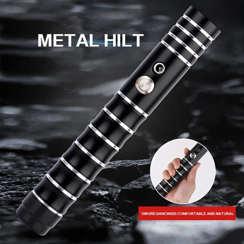 Light up Saber 16 Colors & Sounds RGB Light Sword Metal Handle Laser Sword Toys Light Quiet Mode Children Cosplay Christmas Gift