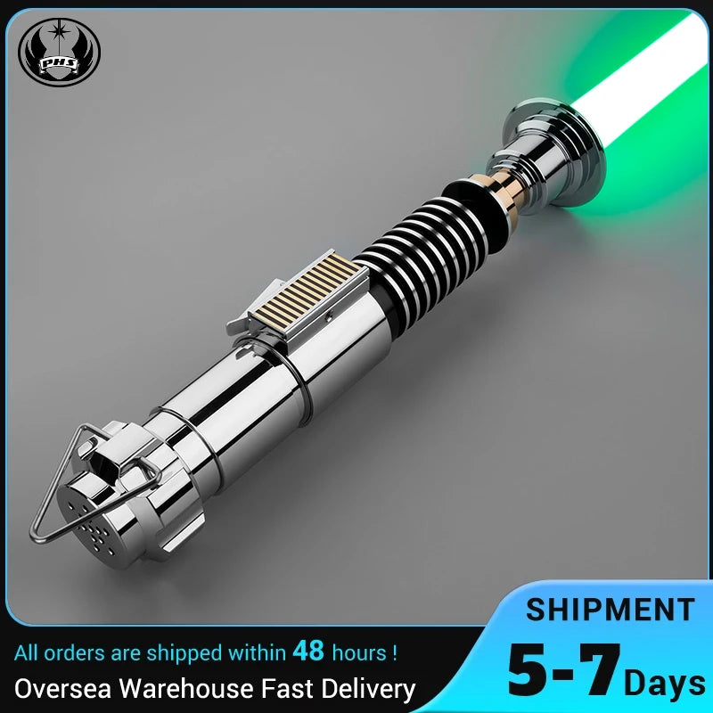 PHS Luke V2 Smooth Swing Lightsaber Metal Hilt for Heavy Dueling Color Changing Sounds Force Blaster Jedi Laser Sword Toys
