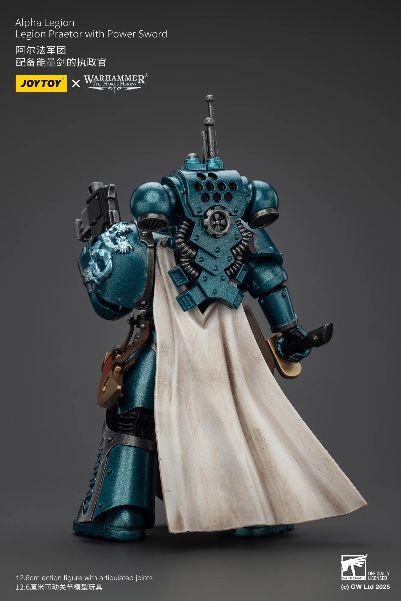 JOYTOY Warhammer 40K 1/18 Action Figure Alpha Legion Legion Praetor with Power Sword Anime figures Toys Collection