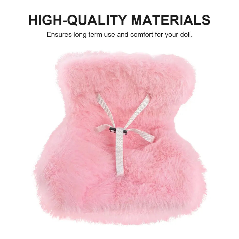 Car Ventilation Safety Seat Soft Kawaii Doll Seat Car Ornament Plush Safety Seat Car Air Outlet Decoration for 17cm Dolls