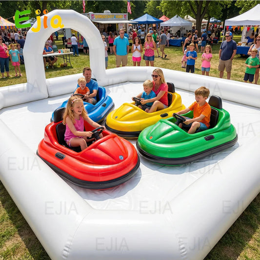 16.5FT/5m Large Inflatable Go Kart Race Track Bumper Car Track Inflatable Racing Track for Bumper Car Race Track Kids Outdoor