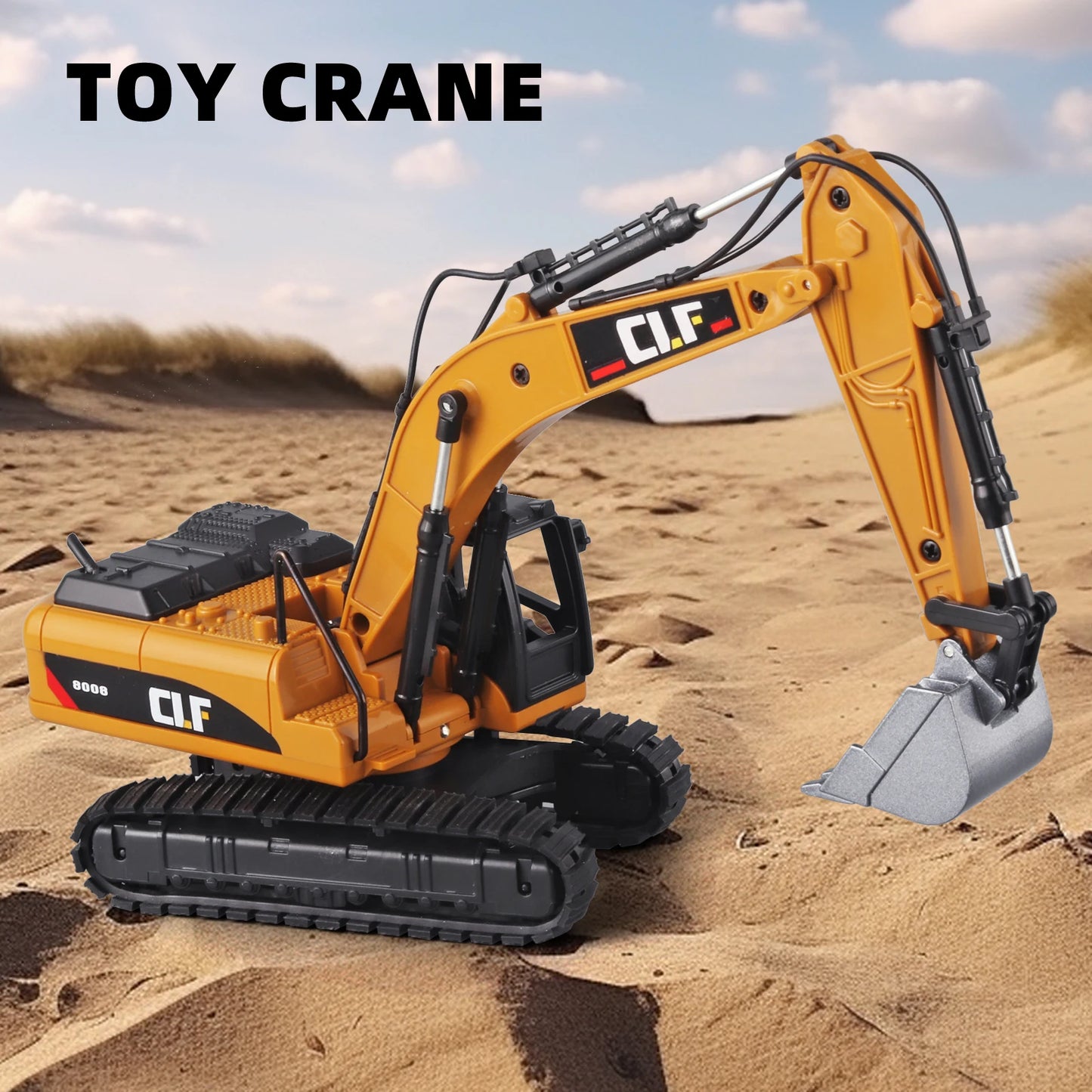Excavator Toy Construction Truck Toy - Simulated Lights Crawler Excavator Toy - Construction Truck Toys for Boys 3 - 5 Year Old