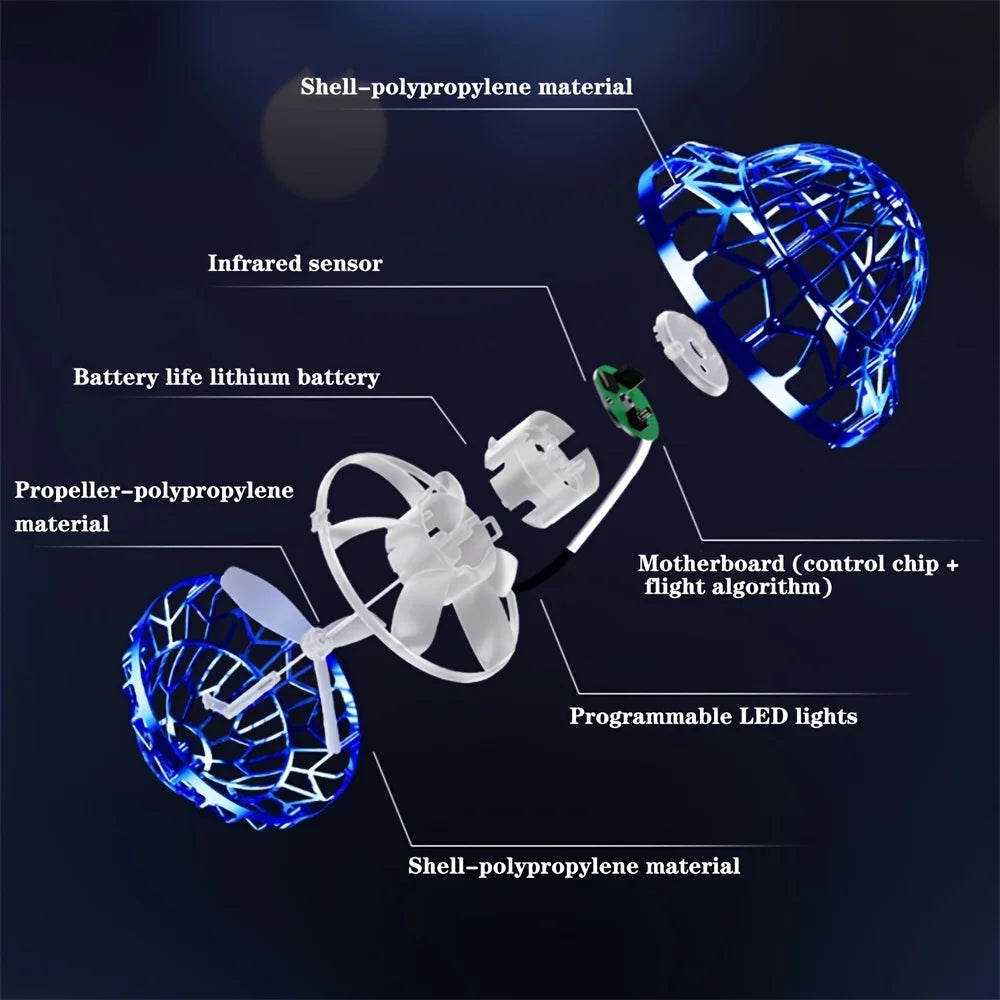 LYBMTWF Smart Induction Flying Ball Toy, Hand-controlled Boomerang Hover Ball,Cosmic Saucer Flying Spinner Swing Ball,Toy gift