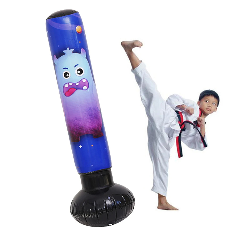 1.2M/1.6M Inflatable Boxing Bag Children Adult Tumbler Standing Sandbag Fitness Training Boxing Sack PVC Thicken Boxing Pillar