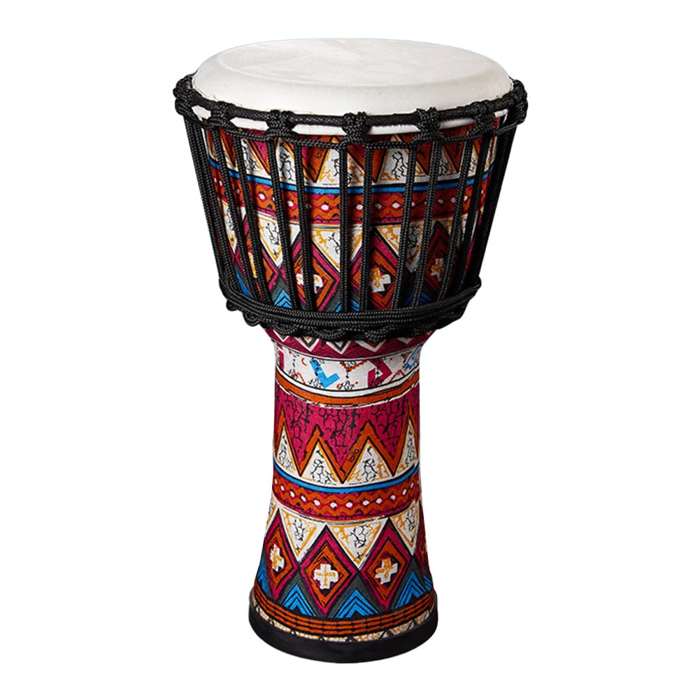 Goatskin Drumhead African Drum Colorful Art Patterns 8inch Djembe Drum Hand Drum Great Gift for Beginners Adults and Kids