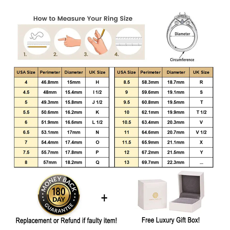 Newshe Oval 2Ct Moissanite Wedding Rings Set for Women D color VVS1 925 Sterling Sliver Luxury Engagement Ring