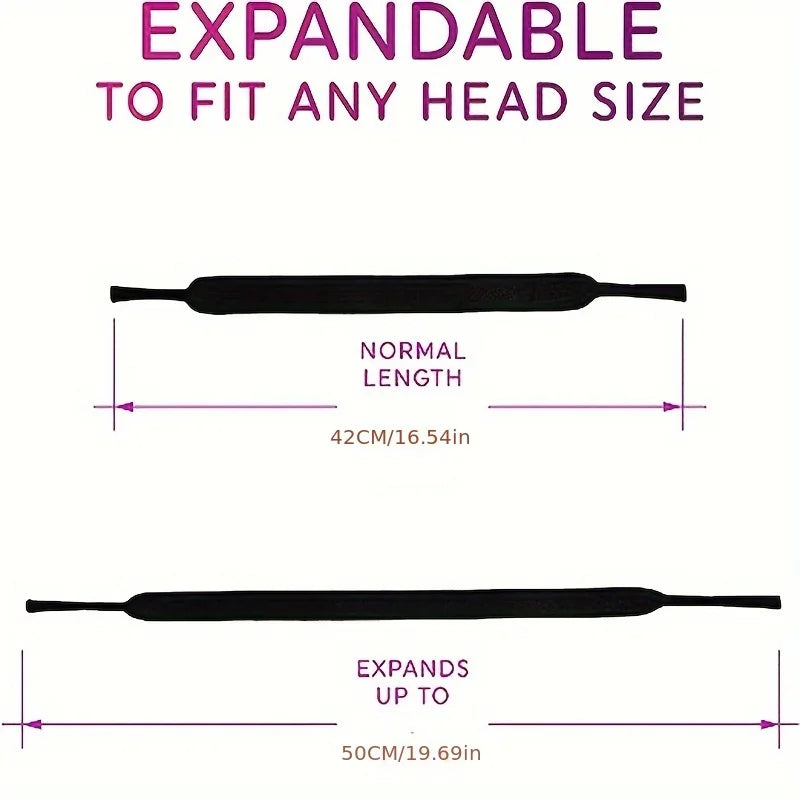 1 Pc Soft Sports Glasses Strap Holder,Anit Slip Glasses Cord Rope, Adjustable Stretchy glasses Chain Lanyard Glasses Retainer