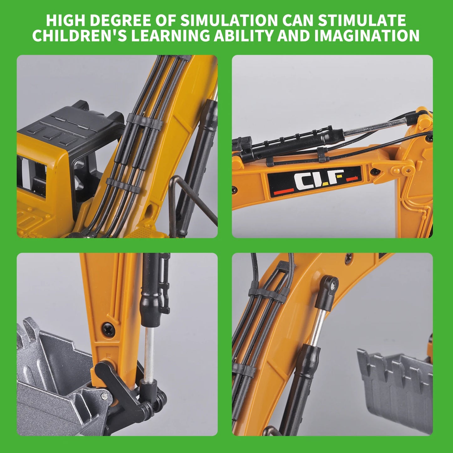 Excavator Toy Construction Truck Toy - Simulated Lights Crawler Excavator Toy - Construction Truck Toys for Boys 3 - 5 Year Old