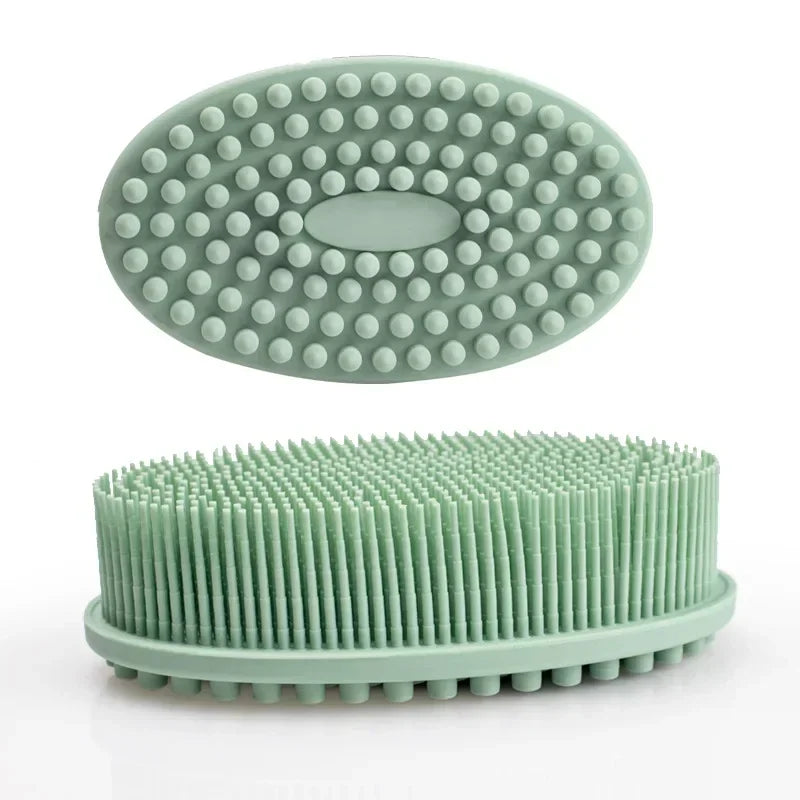 Gentle Yet Effective: Cleansing Massage Full Body Scrub Bath Brush with Baby Silicone Bath Brush - Perfect for Delicate Skin