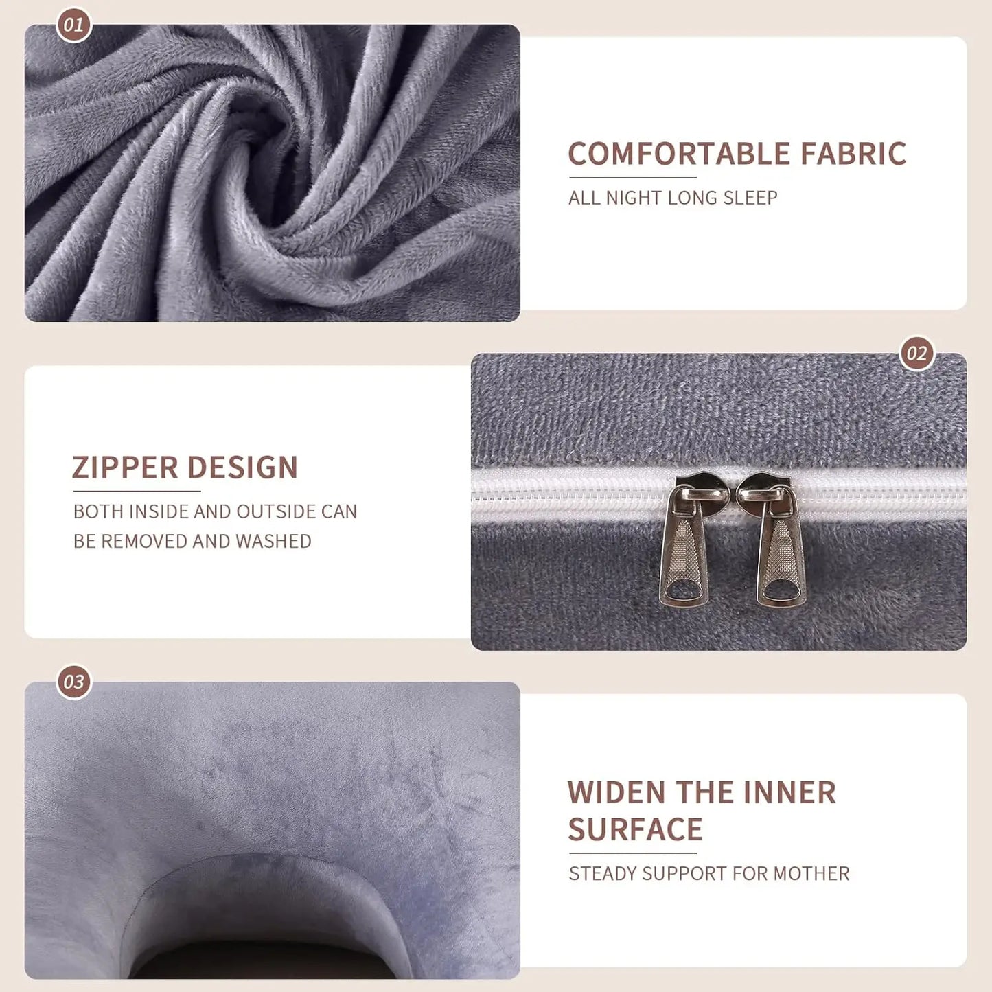 Pregnancy Pillow, G-Shape Full Body Pillow, Maternity Pillow for Side Sleeper, Pregnancy Body Pillow for Pregnant Women Suppor