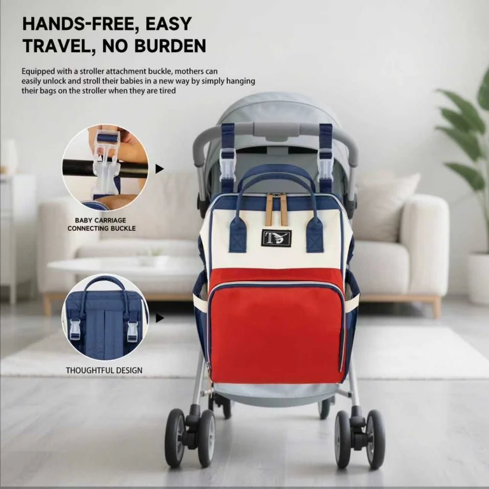 2025 New Multipurpose Diaper Bag Backpack with Changing Pad & Stroller Straps, Large Capacity Mom Bags with Thermal Pocket