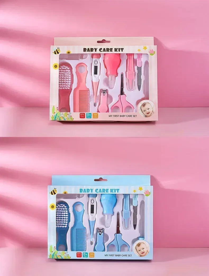 10PCS/Set Baby Health Care Kit Kids Nail Hair Health Care Thermometer Grooming Brush Clipper Teether Toothbrush Baby Essentials