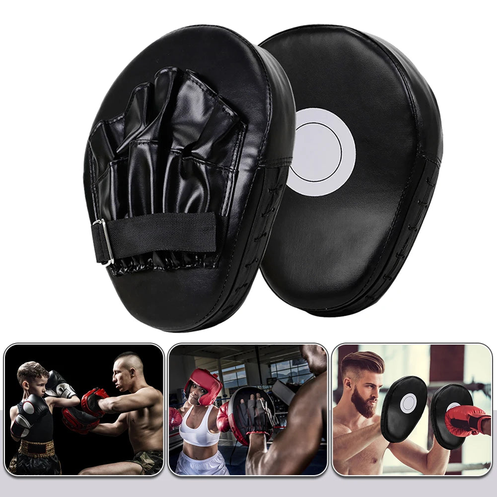 Curved Boxing Hand Target PU Leather Curved Punching Mitts Breathable Boxing Mitts Kickboxing Pads for Martial Arts Training