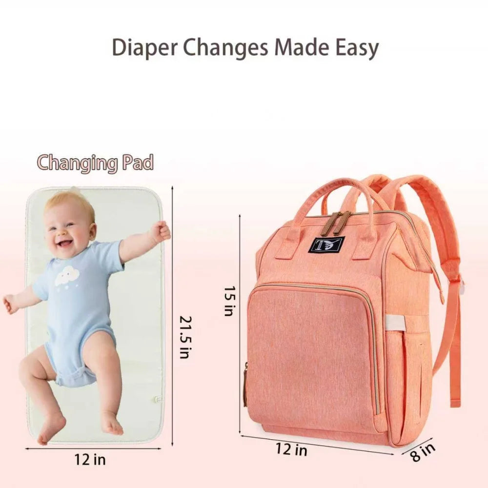 2025 New Multipurpose Diaper Bag Backpack with Changing Pad & Stroller Straps, Large Capacity Mom Bags with Thermal Pocket