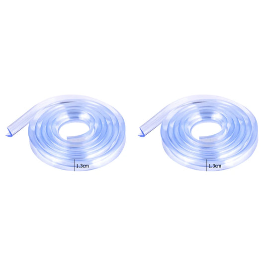 2Pcs 1.3m Transparent Anti-collision Strips Kids's Anti-Collision Protection Strips L-shaped Steel Plate Iron Table Edge Strips