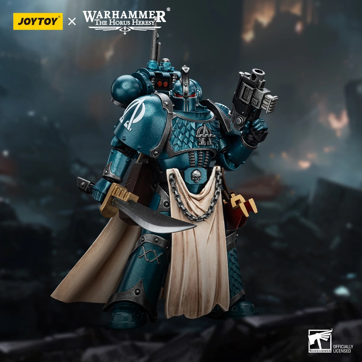 JOYTOY Warhammer 40K 1/18 Action Figure Alpha Legion Legion Praetor with Power Sword Anime figures Toys Collection