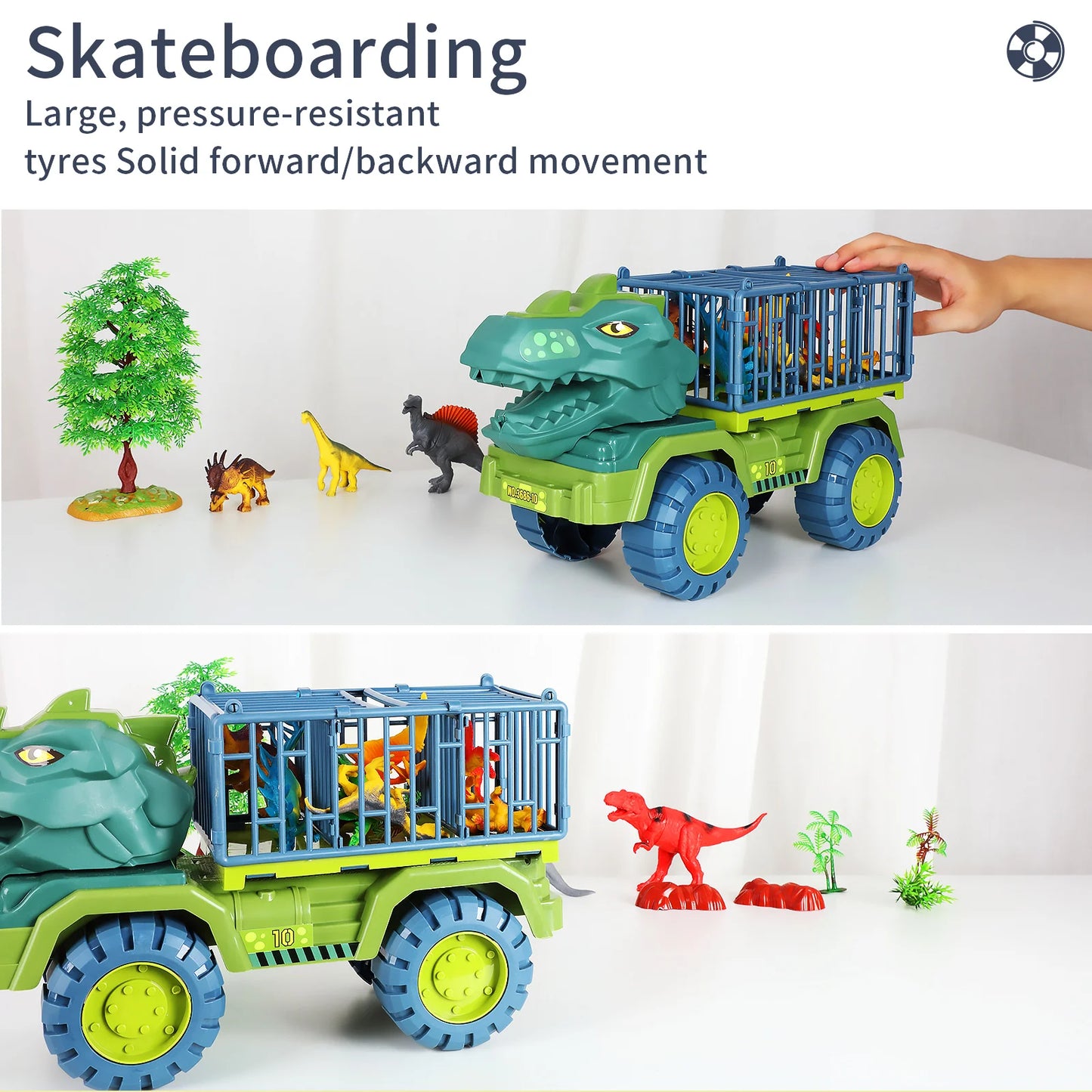 Boys Car Toys Dinosaur Truck Transport Carrier Vehicle Dino Animal Model Tyrannosaurus Rex Truck Game Children Birthday Gifts