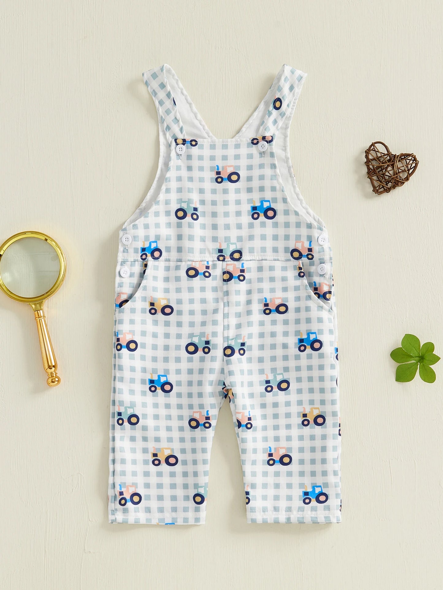 Cute Dinosaur Print Romper with Adjustable Straps and Square Neckline for Toddler Boys and Girls - Sleeveless Casual Jumpsuit