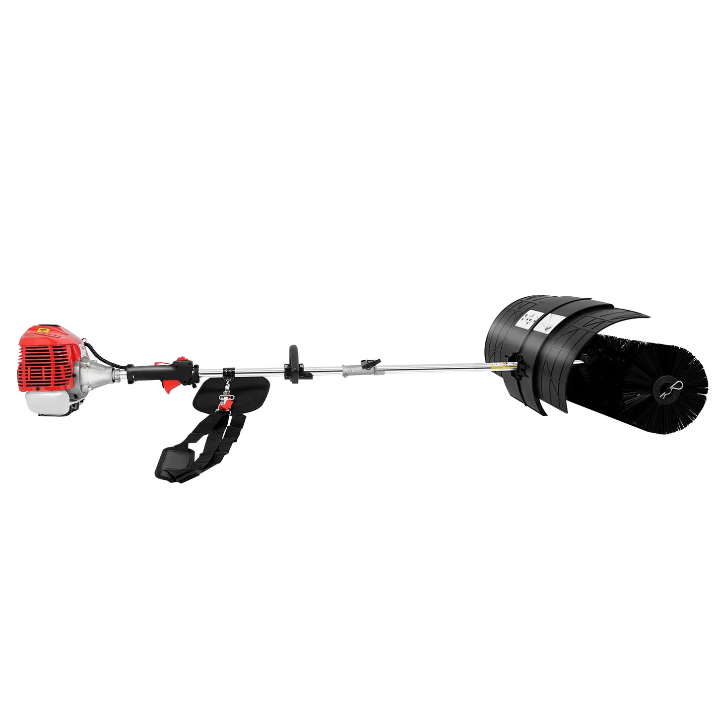 52CC 2.3HP Handheld Sweeper Manual Gas Power Sweeping Broom Artificial Grass Brush Gasoline Powered Broom Garden Lawn Sweeper