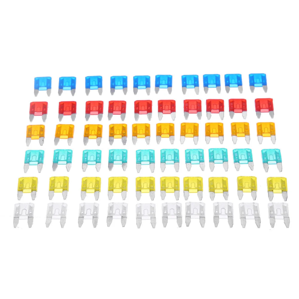 60-300pcs Cars Truck Mini Fuse Mixed Set Kit Auto Car Safety Assortment Mini Truck Blade Fuse Replacement 5/10/15/20/25/30A
