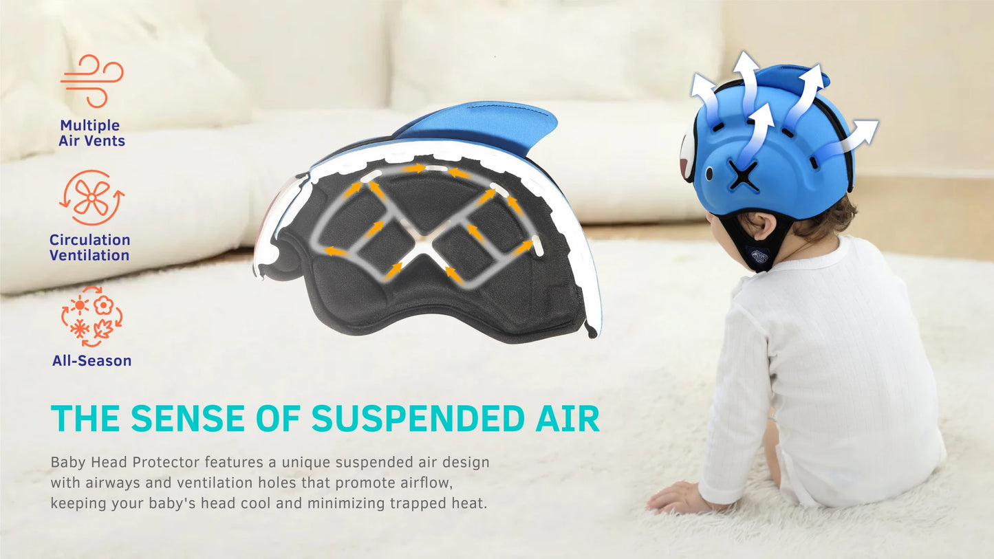 MamboBaby Safety Helmet for Crawling & Walking, Ultra Lightweight Adjustable Infant Head Protector Suitable for Baby 6-24 Mont