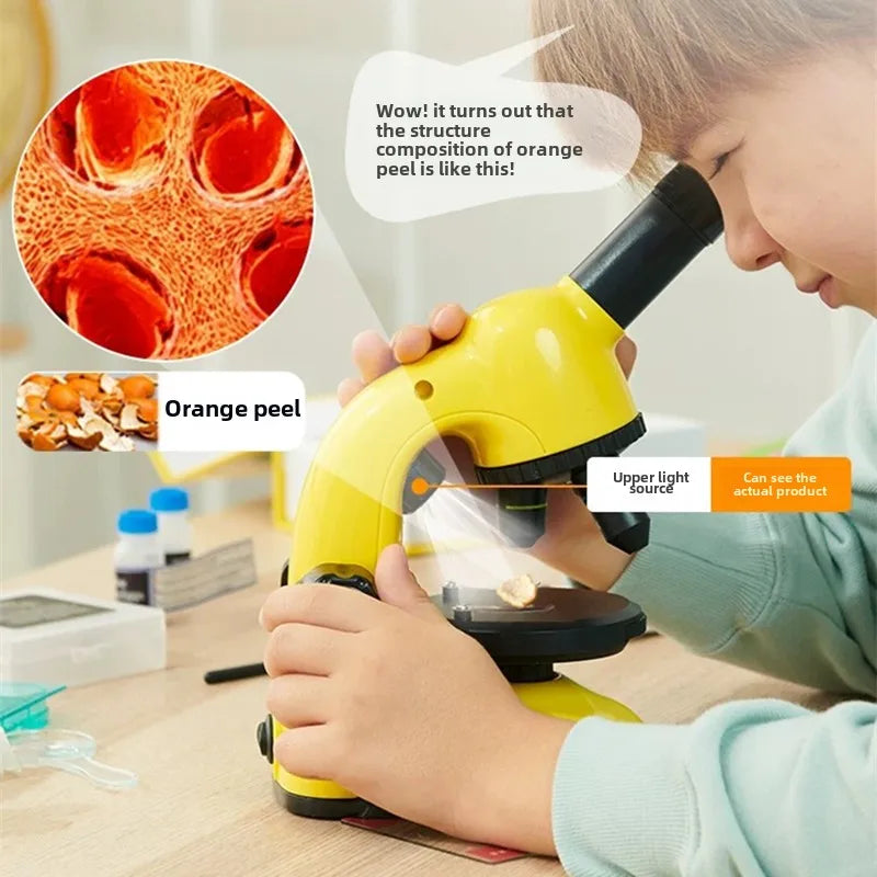 Children's Microscope, Children's Science Experiment Set, HD Visible Bacteria, Boys and Girls Toys