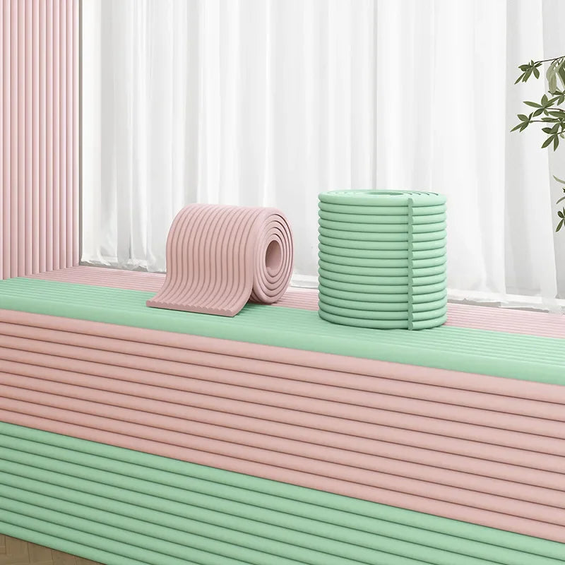 3D Anti-collision Strip Self Adhesive Foam Wall Stickers Baby Safety Soft Padding for Crib Bedside Protection Home Decoration